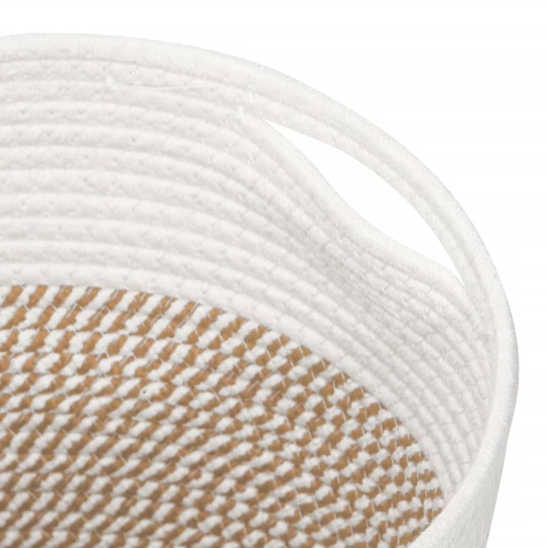 Casa si Gradina - Mobilier - Organizare si depozitare - Cutii depozitare - Cosuri de depozitare 2 buc. maro si alb Ø28x28 cm bumbac - Infinity.ro