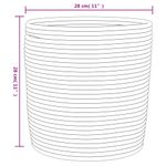 Casa si Gradina - Mobilier - Organizare si depozitare - Cutii depozitare - Cosuri de depozitare 2 buc. maro si alb Ø28x28 cm bumbac - Infinity.ro