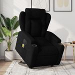 Ingrijire personala si Cosmetice - Sanatate si wellness - Articole wellness - Fotolii de masaj - Fotoliu electric de masaj rabatabil cu ridicare, negru, textil - Infinity.ro