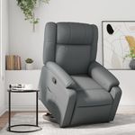 Casa si Gradina - Mobilier - Scaune si fotolii - Fotolii - Fotoliu rabatabil cu ridicare, gri, piele ecologica - Infinity.ro