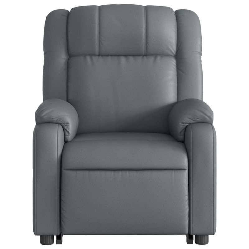 Casa si Gradina - Mobilier - Scaune si fotolii - Fotolii - Fotoliu rabatabil cu ridicare, gri, piele ecologica - Infinity.ro
