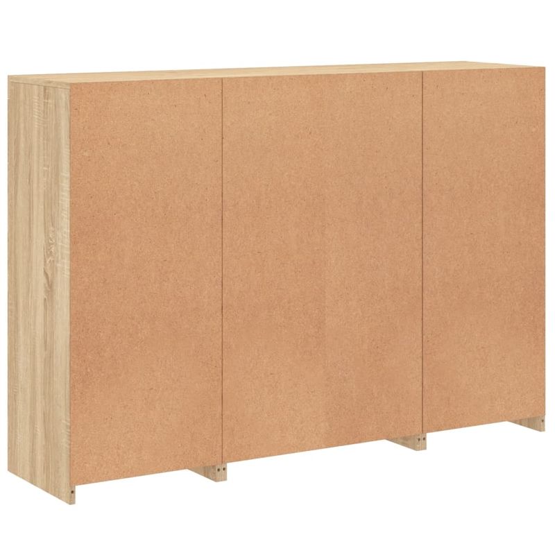 Casa si Gradina - Mobilier - Comode si corpuri - Comode - Servanta cu lumini LED, 3 buc., stejar sonoma, lemn prelucrat - Infinity.ro