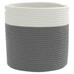Casa si Gradina - Mobilier - Organizare si depozitare - Cutii depozitare - Cosuri de depozitare 2 buc. gri și alb diametru 28x28 cm bumbac - Infinity.ro