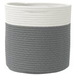 Casa si Gradina - Mobilier - Organizare si depozitare - Cutii depozitare - Cosuri de depozitare 2 buc. gri și alb diametru 28x28 cm bumbac - Infinity.ro