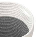 Casa si Gradina - Mobilier - Organizare si depozitare - Cutii depozitare - Cosuri de depozitare 2 buc. gri și alb diametru 28x28 cm bumbac - Infinity.ro