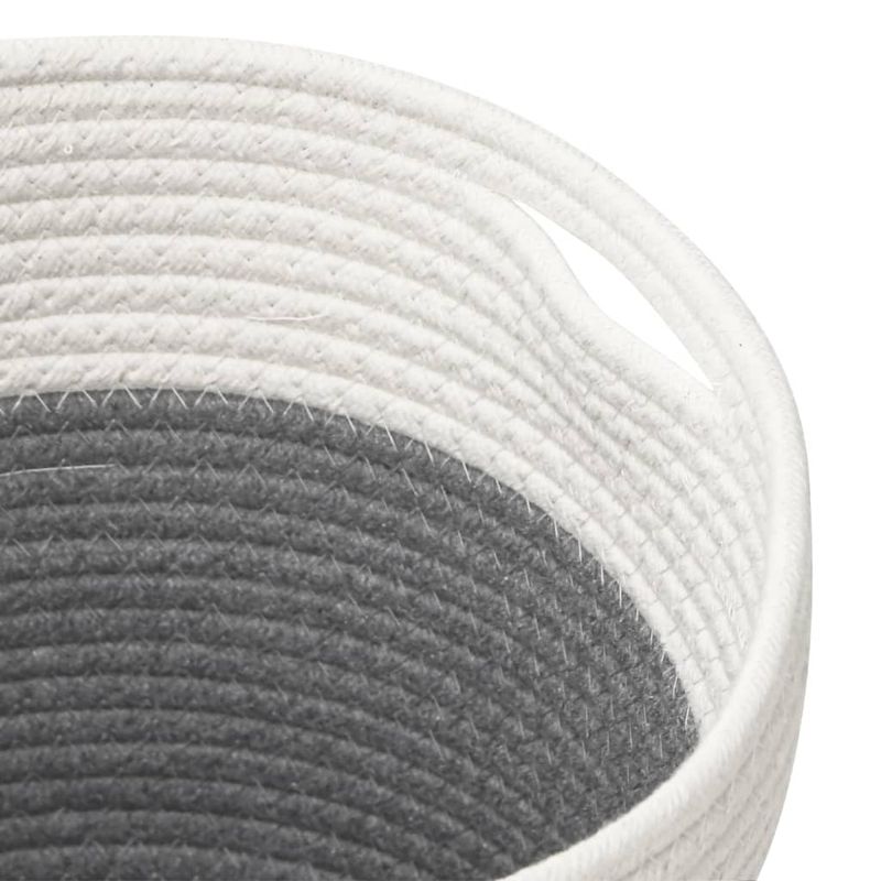 Casa si Gradina - Mobilier - Organizare si depozitare - Cutii depozitare - Cosuri de depozitare 2 buc. gri și alb diametru 28x28 cm bumbac - Infinity.ro