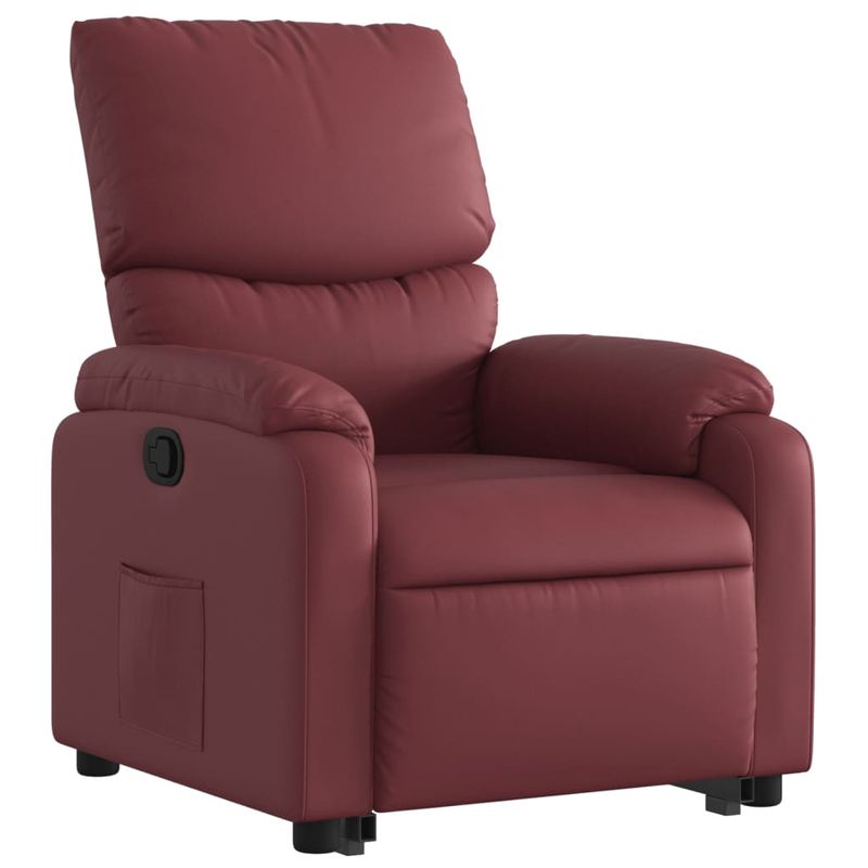 Casa si Gradina - Mobilier - Scaune si fotolii - Fotolii - Fotoliu rabatabil cu ridicare, rosu vin, piele ecologica - Infinity.ro