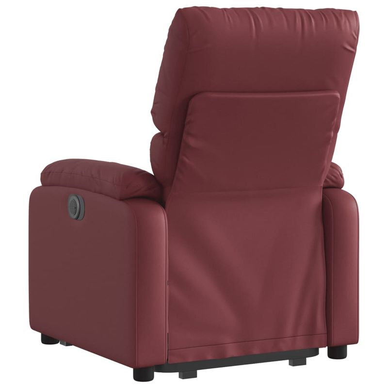 Casa si Gradina - Mobilier - Scaune si fotolii - Fotolii - Fotoliu rabatabil cu ridicare, rosu vin, piele ecologica - Infinity.ro