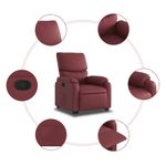 Casa si Gradina - Mobilier - Scaune si fotolii - Fotolii - Fotoliu rabatabil cu ridicare, rosu vin, piele ecologica - Infinity.ro