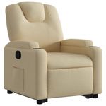 Casa si Gradina - Mobilier - Scaune si fotolii - Fotolii - Fotoliu rabatabil cu ridicare pe verticala, crem, textil - Infinity.ro