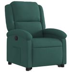 Casa si Gradina - Mobilier - Scaune si fotolii - Fotolii - Fotoliu rabatabil cu ridicare, verde inchis, catifea - Infinity.ro