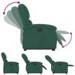 Casa si Gradina - Mobilier - Scaune si fotolii - Fotolii - Fotoliu rabatabil cu ridicare, verde inchis, catifea - Infinity.ro