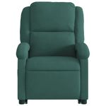 Casa si Gradina - Mobilier - Scaune si fotolii - Fotolii - Fotoliu rabatabil cu ridicare, verde inchis, catifea - Infinity.ro