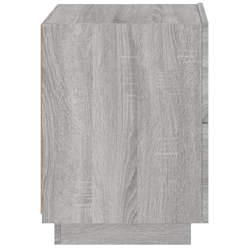 Casa si Gradina - Mobilier - Comode si corpuri - Noptiere - Noptiera cu lumini LED, sonoma gri, lemn prelucrat - Infinity.ro