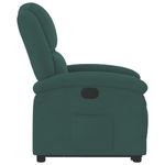 Casa si Gradina - Mobilier - Scaune si fotolii - Fotolii - Fotoliu rabatabil cu ridicare, verde inchis, catifea - Infinity.ro