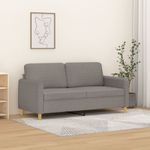 Casa si Gradina - Mobilier - Canapele si coltare - Canapele - Canapea cu 2 locuri, gri taupe, 140 cm, material textil - Infinity.ro