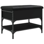 Casa si Gradina - Mobilier - Organizare si depozitare - Bancute - Banca de pantofi, negru, 62x42x45 cm, lemn prelucrat - Infinity.ro