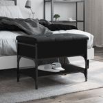 Casa si Gradina - Mobilier - Organizare si depozitare - Bancute - Banca de pantofi, negru, 62x42x45 cm, lemn prelucrat - Infinity.ro