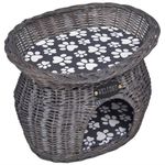 Petshop - Accesorii petshop - Jucarii animale - Ansambluri de joaca - Ansamblu pentru pisici/pat/stalp de zgariat, cu perna, rachita - Infinity.ro