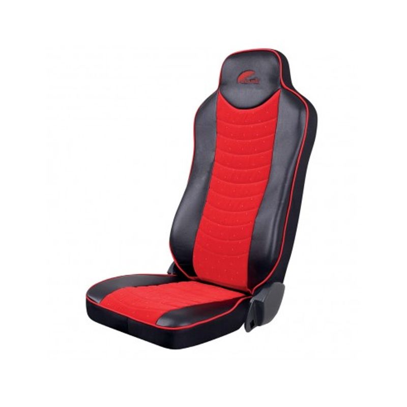 Auto si Moto - Intretinere auto - Huse auto - Set Huse Scaun MAN Seria TGX EURO 6 Piele Ecologica Neagra + Velvet Rosu - Infinity.ro