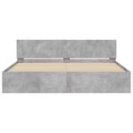 Casa si Gradina - Mobilier - Paturi si accesorii - Paturi - Cadru de pat cu tablie, gri beton, 160x200 cm - Infinity.ro