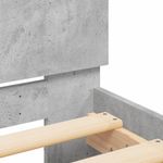 Casa si Gradina - Mobilier - Paturi si accesorii - Paturi - Cadru de pat cu tablie, gri beton, 160x200 cm - Infinity.ro