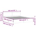 Casa si Gradina - Mobilier - Paturi si accesorii - Paturi - Cadru de pat cu tablie, gri beton, 160x200 cm - Infinity.ro