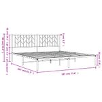 Casa si Gradina - Mobilier - Paturi si accesorii - Paturi - Cadru de pat metalic cu tablie, negru, 180x200 cm - Infinity.ro