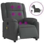 Ingrijire personala si Cosmetice - Sanatate si wellness - Articole wellness - Fotolii de masaj - Fotoliu electric de masaj rabatabil, gri inchis, textil - Infinity.ro
