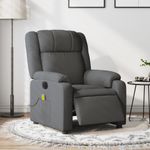 Ingrijire personala si Cosmetice - Sanatate si wellness - Articole wellness - Fotolii de masaj - Fotoliu electric de masaj rabatabil, gri inchis, textil - Infinity.ro