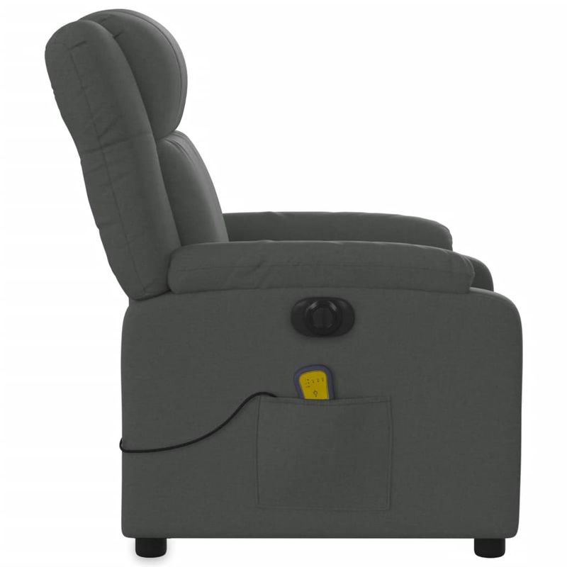 Ingrijire personala si Cosmetice - Sanatate si wellness - Articole wellness - Fotolii de masaj - Fotoliu electric de masaj rabatabil, gri inchis, textil - Infinity.ro