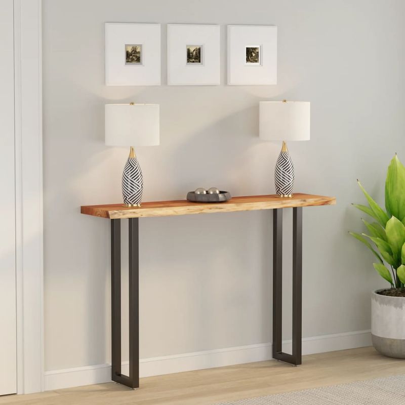 Casa si Gradina - Constructii - Lemn constructii - Placi lemn - Blat masa 180x30x3,8 cm dreptunghiular lemn acacia margine vie - Infinity.ro