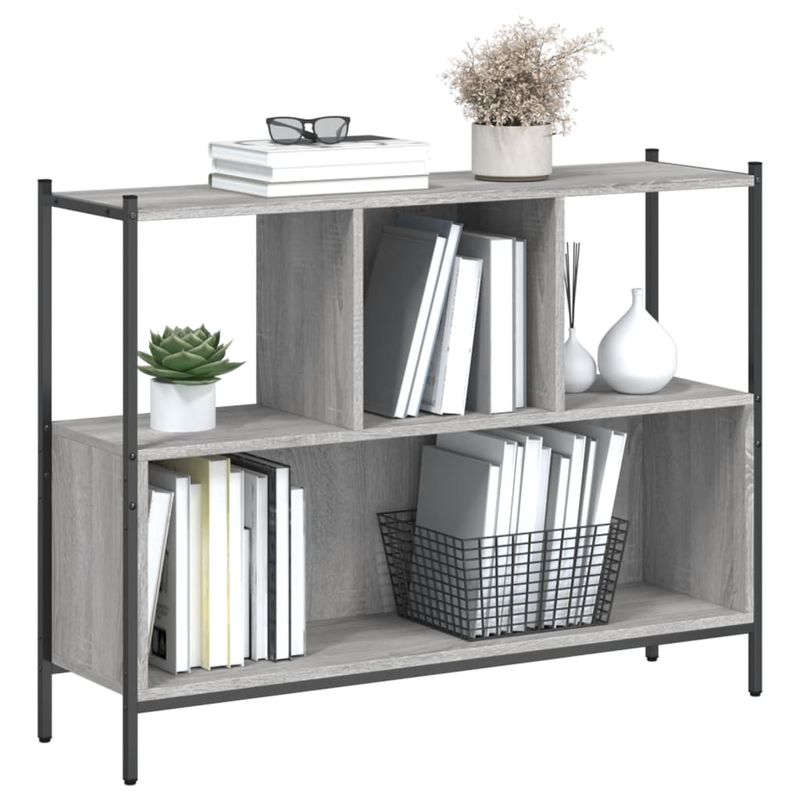 Casa si Gradina - Mobilier - Biblioteci si rafturi - Biblioteci - Biblioteca, gri sonoma, 102x28x77,5 cm, lemn prelucrat - Infinity.ro