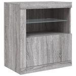 Casa si Gradina - Mobilier - Comode si corpuri - Comode - Servanta cu lumini LED, gri sonoma, 181,5x37x67 cm - Infinity.ro