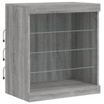 Casa si Gradina - Mobilier - Comode si corpuri - Comode - Servanta cu lumini LED, gri sonoma, 181,5x37x67 cm - Infinity.ro