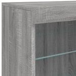 Casa si Gradina - Mobilier - Comode si corpuri - Comode - Servanta cu lumini LED, gri sonoma, 181,5x37x67 cm - Infinity.ro