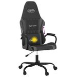 PC, gaming si accesorii - Gaming - Accesorii gaming - Scaune gaming - Scaun de gaming de masaj, negru si gri, piele ecologica - Infinity.ro