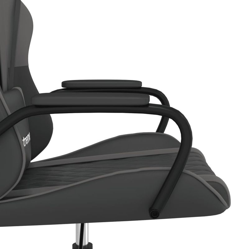 PC, gaming si accesorii - Gaming - Accesorii gaming - Scaune gaming - Scaun de gaming de masaj, negru si gri, piele ecologica - Infinity.ro