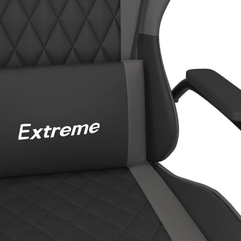 PC, gaming si accesorii - Gaming - Accesorii gaming - Scaune gaming - Scaun de gaming de masaj, negru si gri, piele ecologica - Infinity.ro