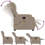 Ingrijire personala si Cosmetice - Sanatate si wellness - Articole wellness - Fotolii de masaj - Fotoliu de masaj rabatabil electric, gri taupe, microfibra - Infinity.ro