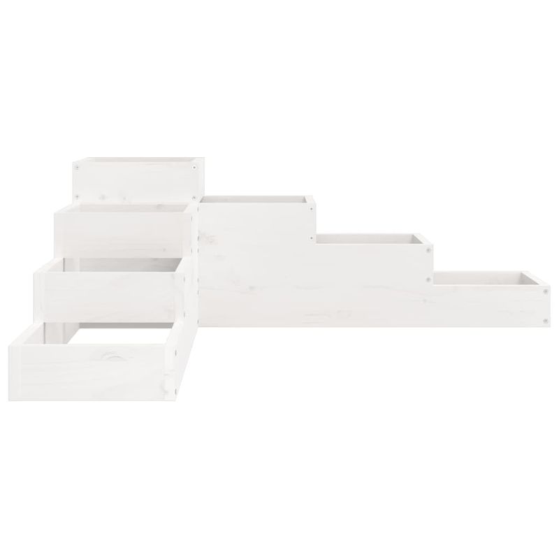 Casa si Gradina - Gradinarit si plante - Plante si ghivece - Ghivece si suporturi - Jardiniera gradina cu 4 niveluri, alb, 106x104,5x36 cm lemn pin - Infinity.ro