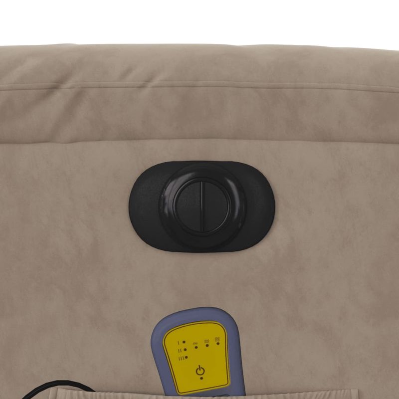 Ingrijire personala si Cosmetice - Sanatate si wellness - Articole wellness - Fotolii de masaj - Fotoliu de masaj rabatabil electric, gri taupe, microfibra - Infinity.ro