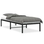 Casa si Gradina - Mobilier - Paturi si accesorii - Paturi - Cadru pat metalic, negru, 80x200 cm - Infinity.ro