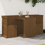 Casa si Gradina - Gradina si terasa - Mobilier exterior - Seturi mobila gradina - Set de balcon cu 2 locuri, maro miere, lemn masiv de pin - Infinity.ro