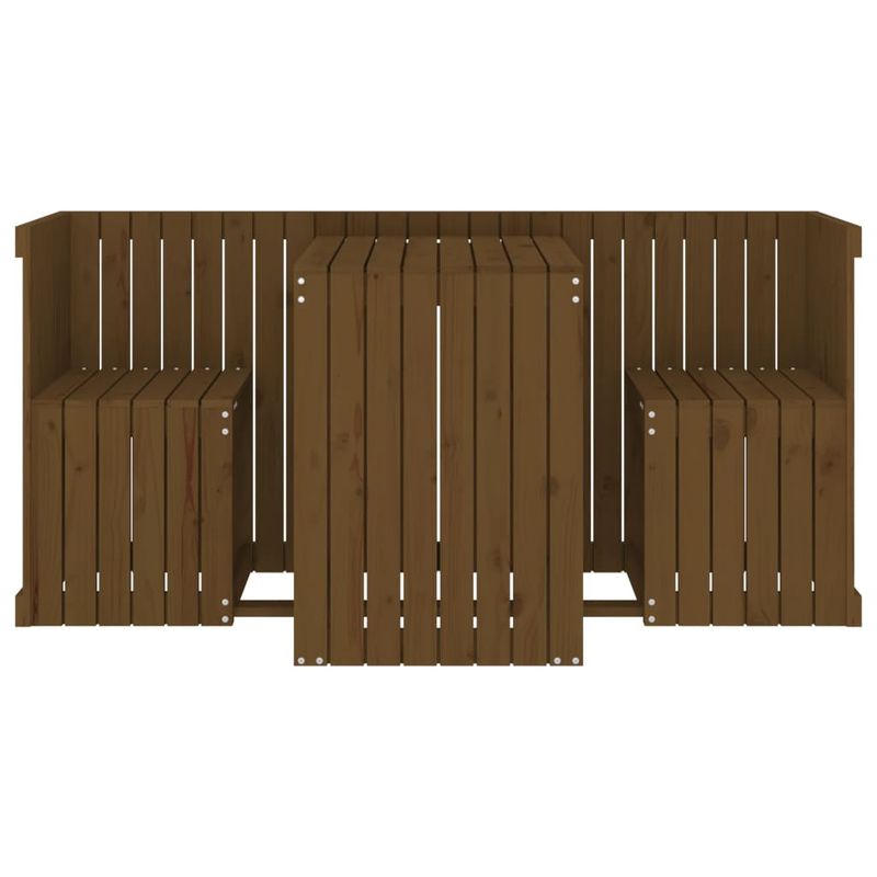 Casa si Gradina - Gradina si terasa - Mobilier exterior - Seturi mobila gradina - Set de balcon cu 2 locuri, maro miere, lemn masiv de pin - Infinity.ro