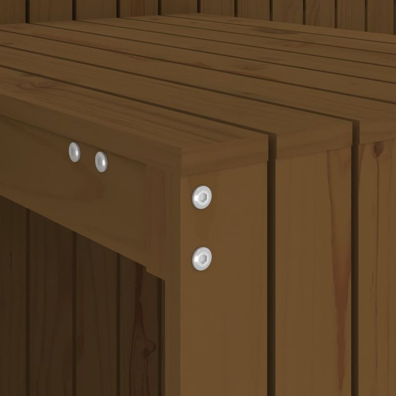 Casa si Gradina - Gradina si terasa - Mobilier exterior - Seturi mobila gradina - Set de balcon cu 2 locuri, maro miere, lemn masiv de pin - Infinity.ro