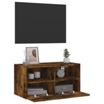 Casa si Gradina - Mobilier - Comode si corpuri - Comode - Comoda TV de perete stejar fumuriu 60x30x30 cm lemn prelucrat - Infinity.ro