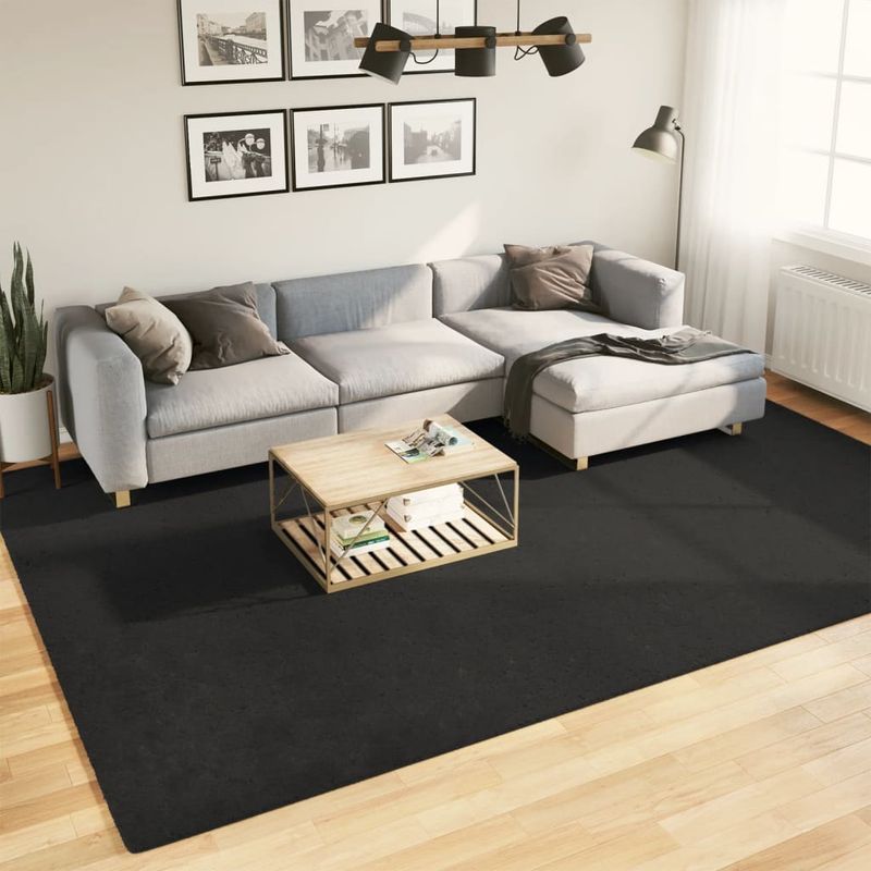 Casa si Gradina - Textile si covoare - Covoare - Covoare casa - Covor HUARTE, fir scurt, moale si lavabil, negru, 240x340 cm - Infinity.ro
