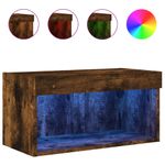 Casa si Gradina - Mobilier - Comode si corpuri - Comode - Comoda TV cu lumini LED, stejar fumuriu, 60x30x30 cm - Infinity.ro