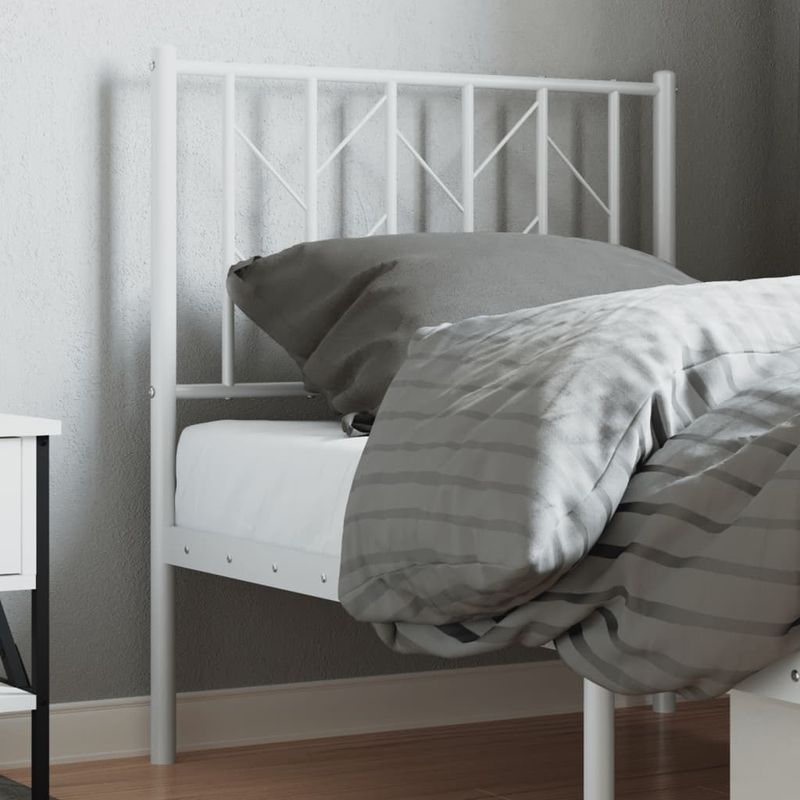 Casa si Gradina - Mobilier - Paturi si accesorii - Accesorii paturi - Tablie de pat metalica, alb, 75 cm - Infinity.ro